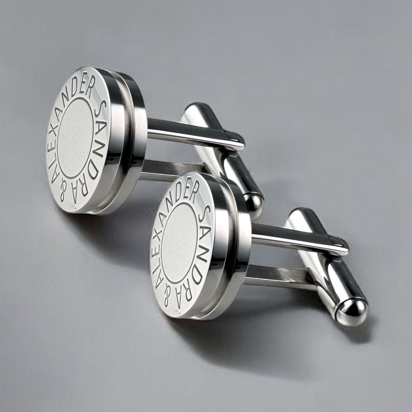 Manschettenknöpfe Modell 205 Kreis Gravur